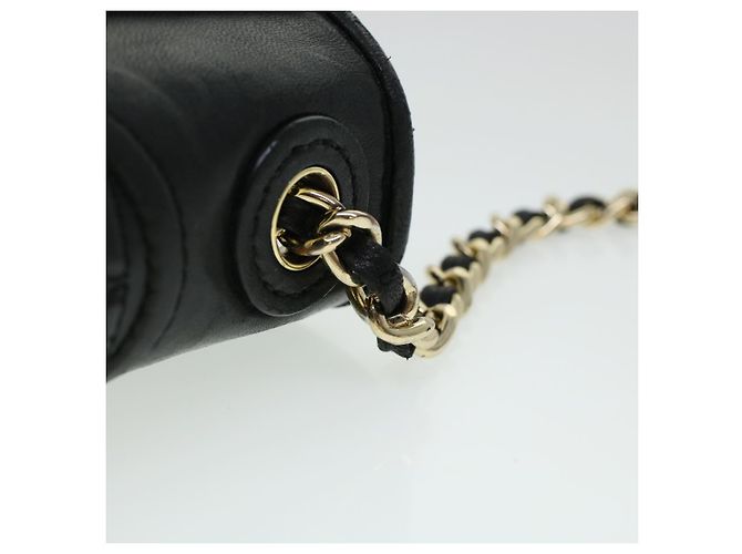 TORY BURCH Borsa a tracolla con catena in pelle nera Auth am4322 Nero - vista 8