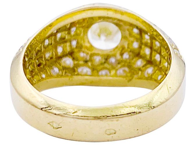 inconnue Anello in oro giallo, Diamants. - vista 4