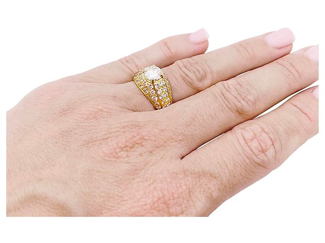 inconnue Anello in oro giallo, Diamants. - vista 6