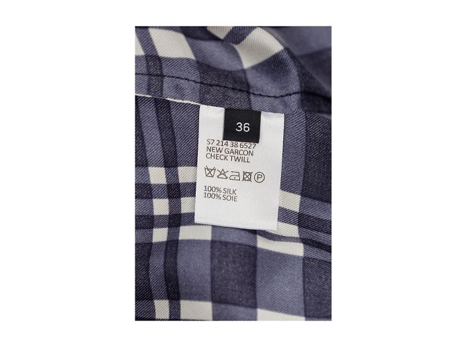 Joseph New Garçon Camisa de sarga de seda a cuadros Azul Azul marino - vista 6