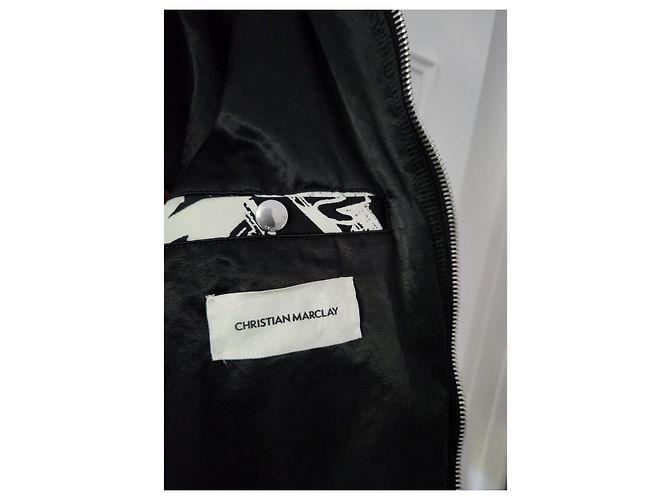 Céline Cazadora bomber Celine by Hedi Slimane de sarga de algodón estampada Negro Blanco - vista 5