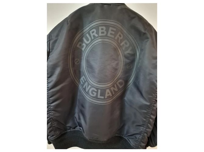 Burberry Bomberjacke Schwarz aus Polyester Größe 40 - Ansicht 10