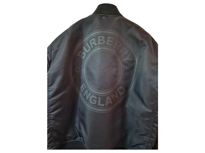 Burberry Bomberjacke Schwarz aus Polyester Größe 40 - Ansicht 2