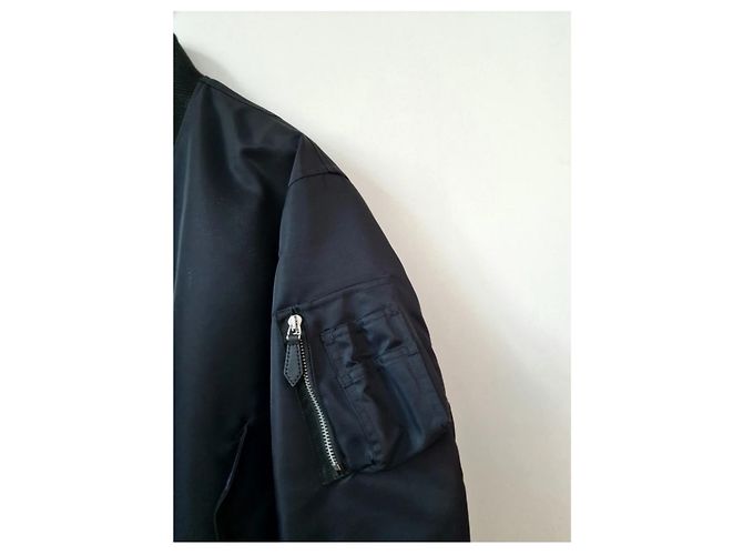Burberry Bomberjacke Schwarz aus Polyester Größe 40 - Ansicht 4