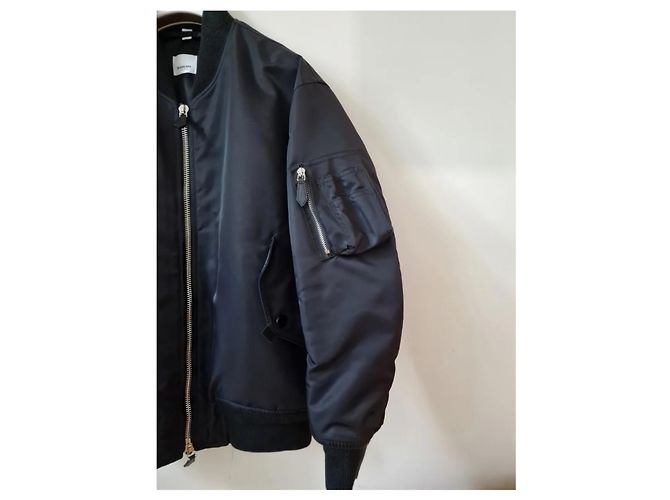 Burberry Bomberjacke Schwarz aus Polyester Größe 40 - Ansicht 5