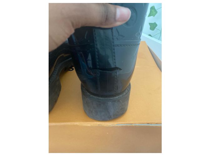 Stivaletti Louis Vuitton in pelle nera Nero - vista 4