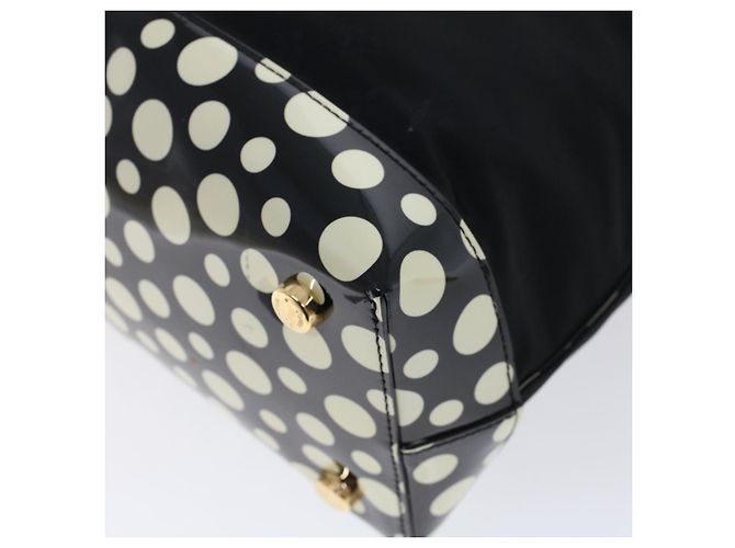 Bolsa LOUIS VUITTON Vernis Dot Infinity Lockit MM Preto M40682 Auth ar9434b Branco - vista 14