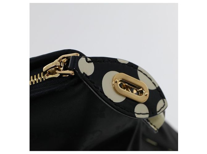 Bolsa LOUIS VUITTON Vernis Dot Infinity Lockit MM Preto M40682 Auth ar9434b Branco - vista 19
