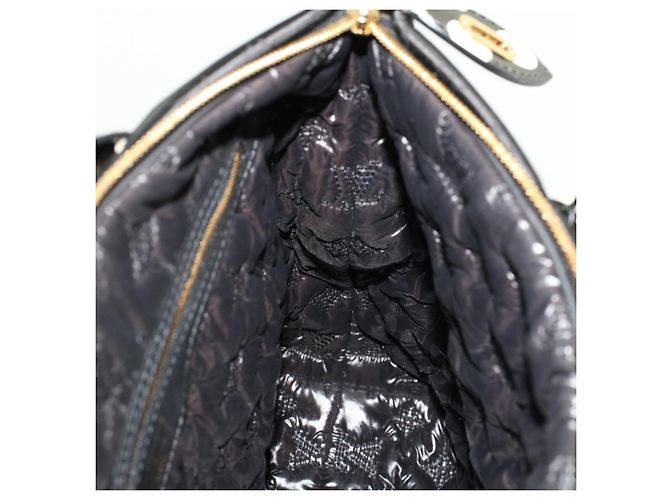 Bolsa LOUIS VUITTON Vernis Dot Infinity Lockit MM Preto M40682 Auth ar9434b Branco - vista 23