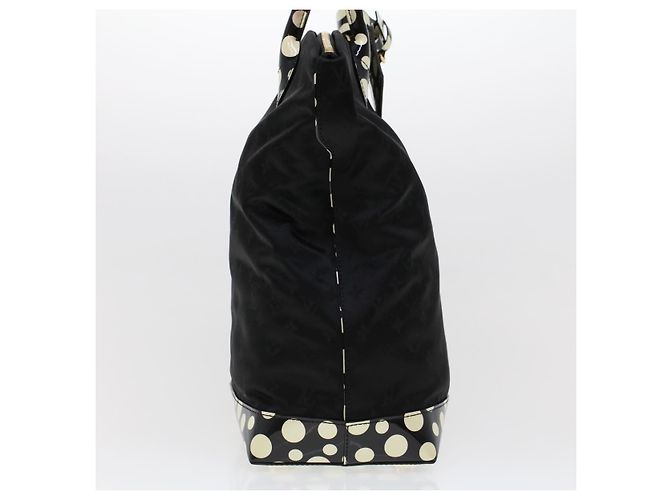 Bolsa LOUIS VUITTON Vernis Dot Infinity Lockit MM Preto M40682 Auth ar9434b Branco - vista 3