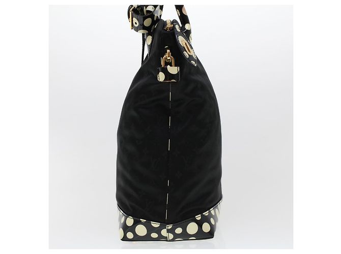 Bolsa LOUIS VUITTON Vernis Dot Infinity Lockit MM Preto M40682 Auth ar9434b Branco - vista 4