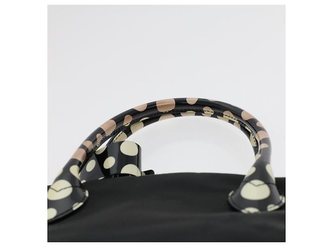 Bolsa LOUIS VUITTON Vernis Dot Infinity Lockit MM Preto M40682 Auth ar9434b Branco - vista 8