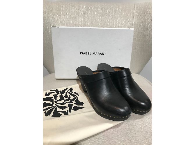 ISABEL MARANT Mules & sabots T.UE 36 cuir de vachette - vue 6