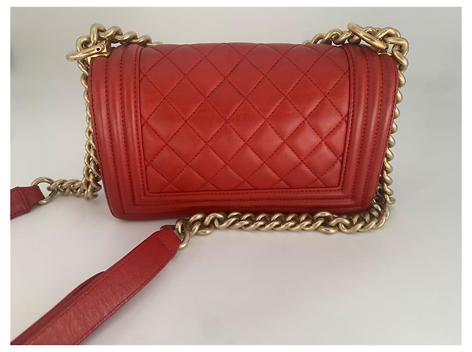 Boy CHANEL Borse a mano Pelle Rosso - vista 2