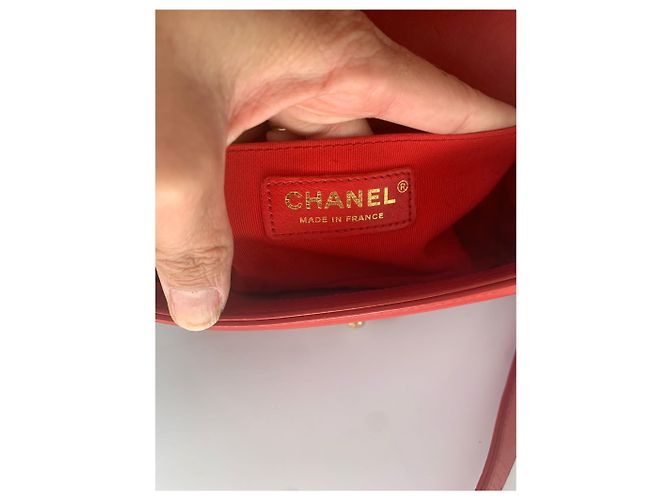 Boy CHANEL Borse a mano Pelle Rosso - vista 5
