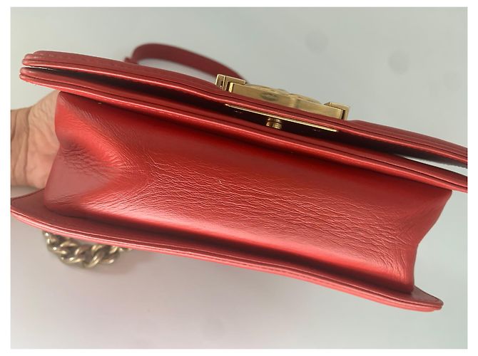 Boy CHANEL Borse a mano Pelle Rosso - vista 7