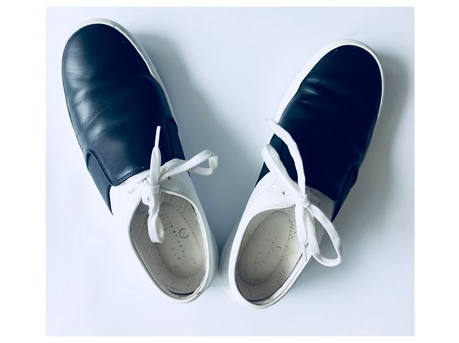 Chanel Slip su scarpe da ginnastica in bianco e nero - vista 5
