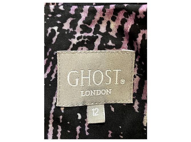 Ghost London Vestido midi drapeado en morado y negro Púrpura - vista 5