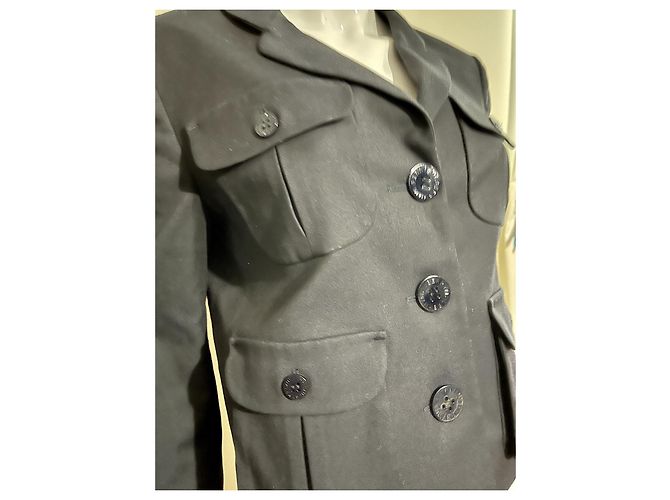 Mulberry Vintage-Militärjacke, Maulbeere Schwarz - Ansicht 4
