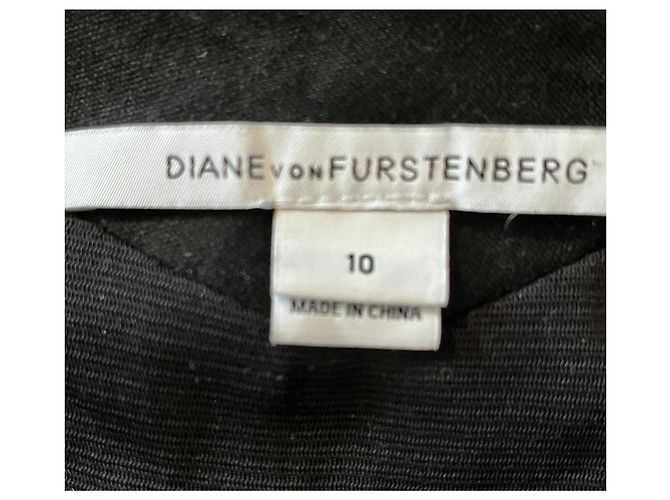 Diane Von Furstenberg Vestido DvF Gloria de lana drapeada Negro - vista 8