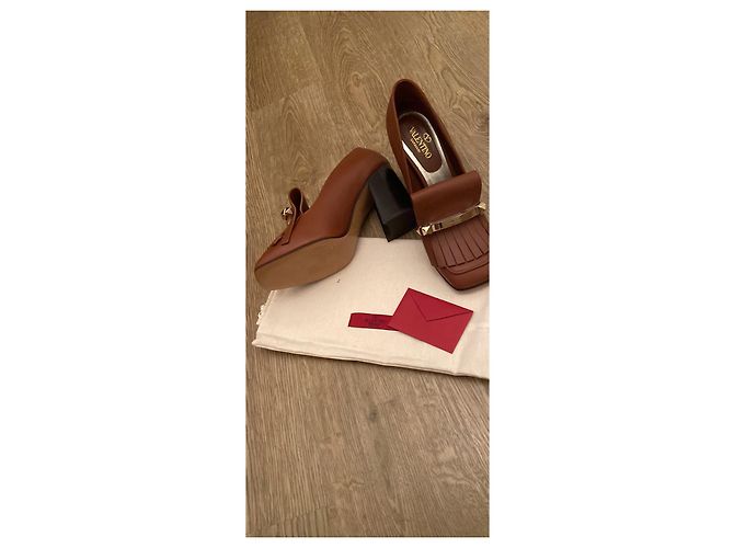 Mule con zeppa Valentino in pelle marrone - vista 4