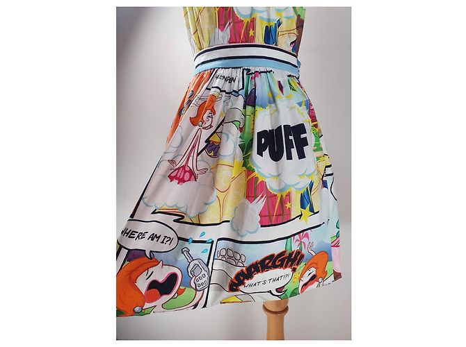 Abito Moschino Cheap And Chic in cotone multicolore - vista 6