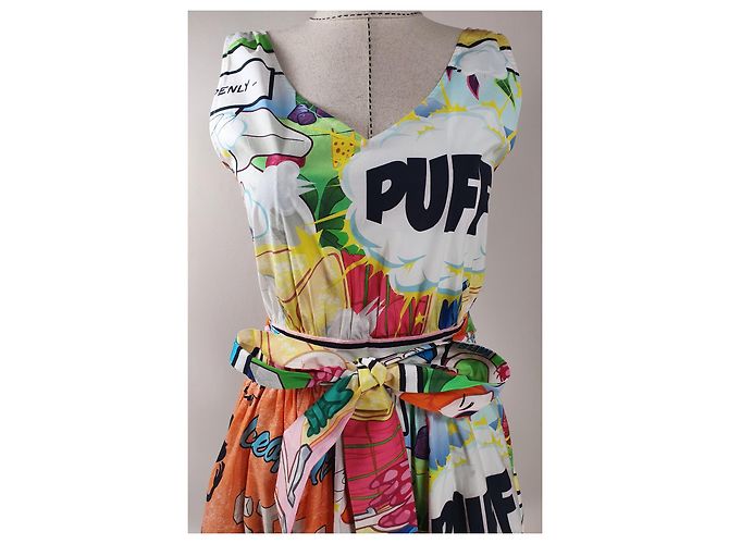 Abito Moschino Cheap And Chic in cotone multicolore - vista 7