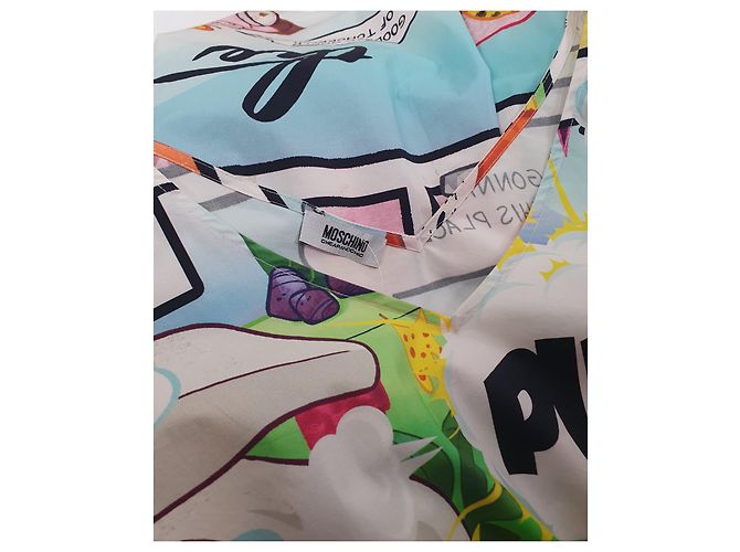Abito Moschino Cheap And Chic in cotone multicolore - vista 8
