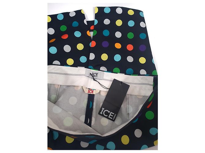 Falda midi de lunares Iceberg de algodón Multicolor - vista 4
