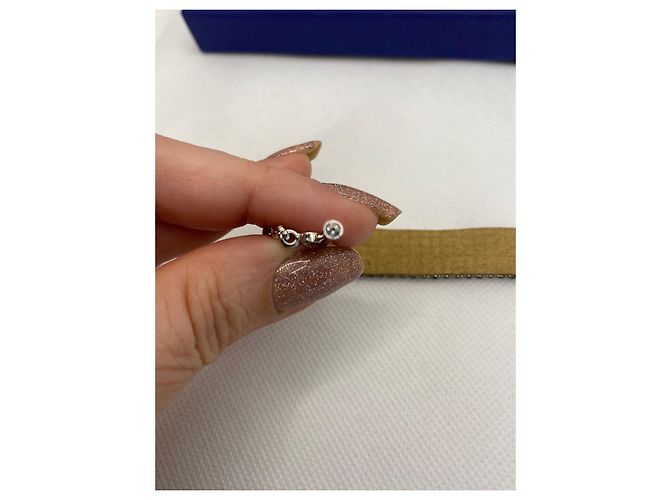 Bracciale Swarovski in Pelle Bianco Beige - vista 2