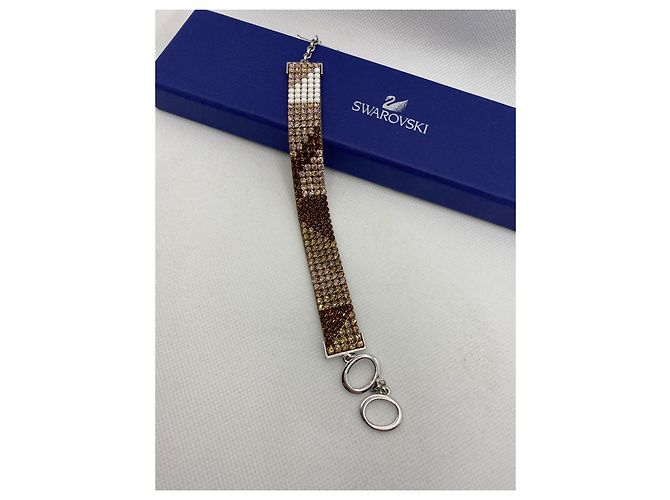 Bracciale Swarovski in Pelle Bianco Beige - vista 7