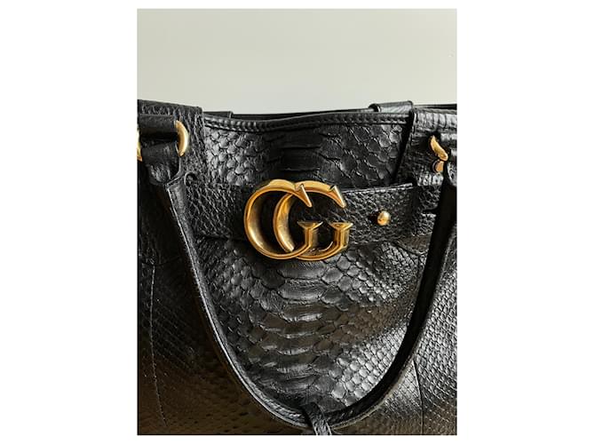 Gucci cabas en python GG Running Noir - vue 13