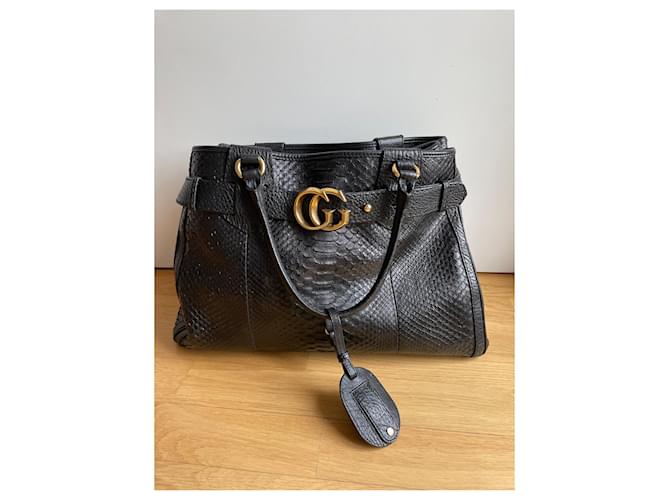 Gucci cabas en python GG Running Noir - vue 14