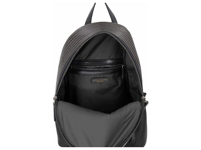 Mochila Brunello Cucinelli Monili em couro preto com contas de cobre - vista 10