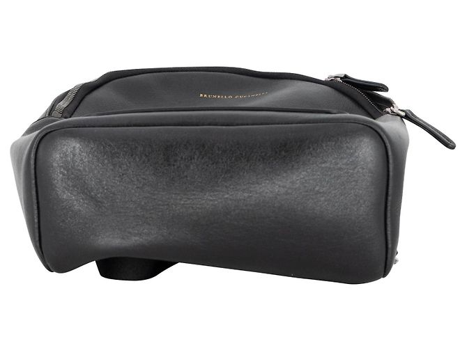 Mochila Brunello Cucinelli Monili em couro preto com contas de cobre - vista 4