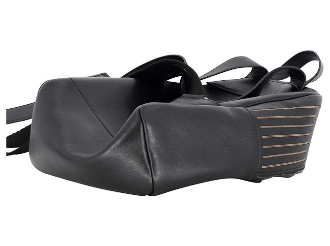 Mochila Brunello Cucinelli Monili em couro preto com contas de cobre - vista 8