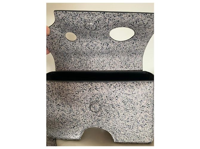 Borsa Off White Day in pelle grigia Grigio - vista 11
