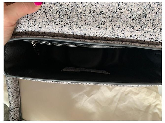 Borsa Off White Day in pelle grigia Grigio - vista 14