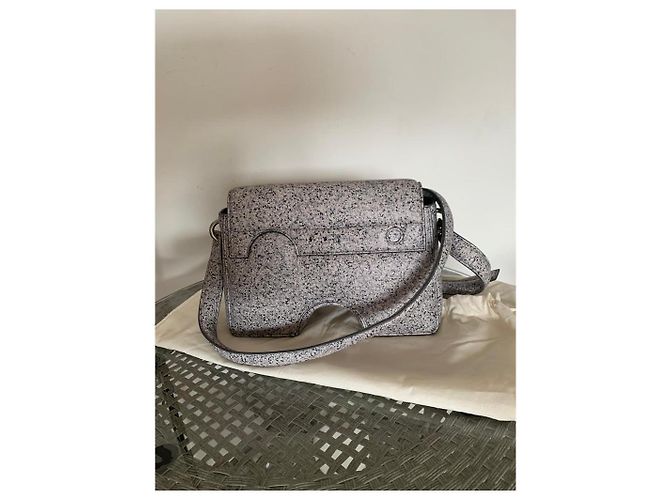 Borsa Off White Day in pelle grigia Grigio - vista 3
