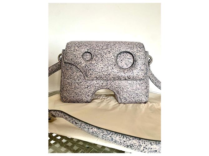 Borsa Off White Day in pelle grigia Grigio - vista 4