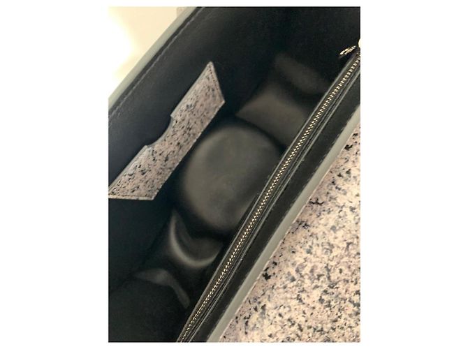 Borsa Off White Day in pelle grigia Grigio - vista 5
