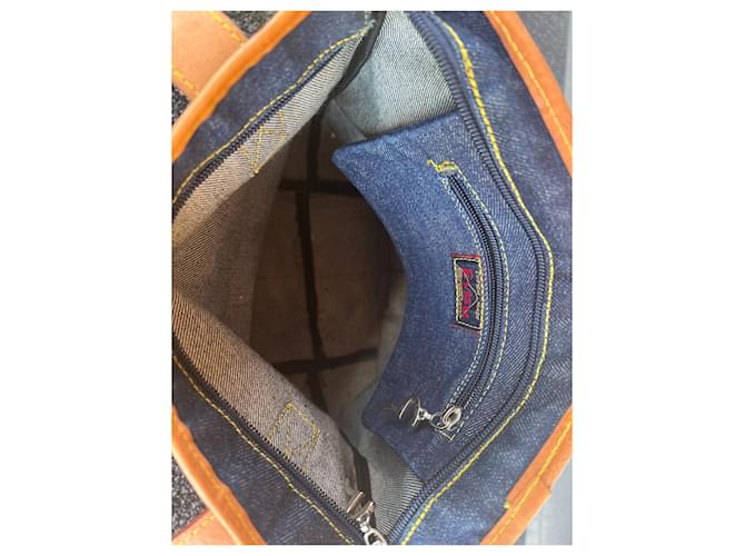 Evisu Borse Blu - vista 3