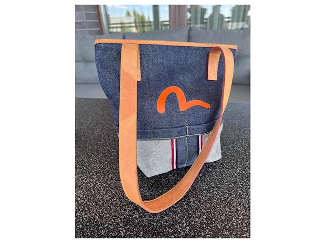 Evisu Borse Blu - vista 5