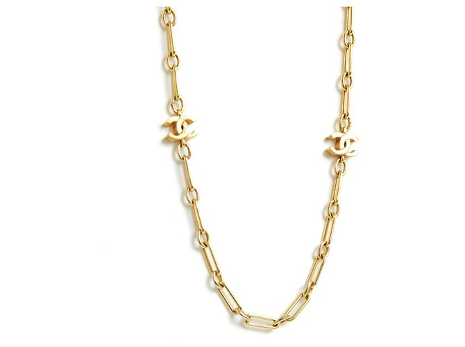 Chanel 1985 collar largo CC Dorado - vista 2