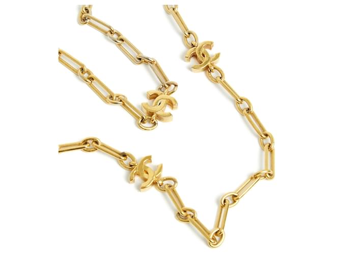 Chanel 1985 collar largo CC Dorado - vista 3