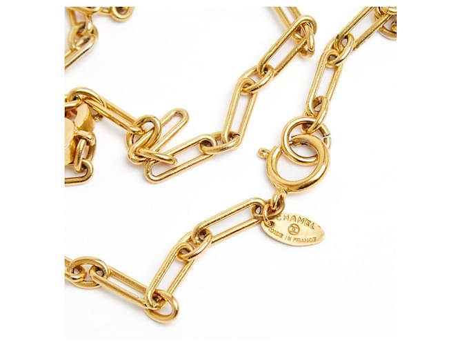 Chanel 1985 collar largo CC Dorado - vista 4