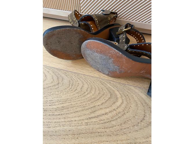 ISABEL MARANT Sandali T.EU 35 Camoscio Cachi - vista 4