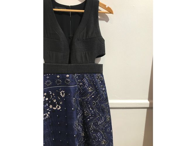Vestidos BURBERRY T.International S Algodón Azul - vista 2