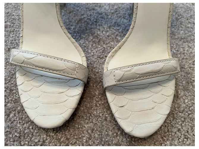 Alexander Wang „Antonia“ Gletscherweiß, Ledersandalen mit Python-Effekt - Ansicht 11