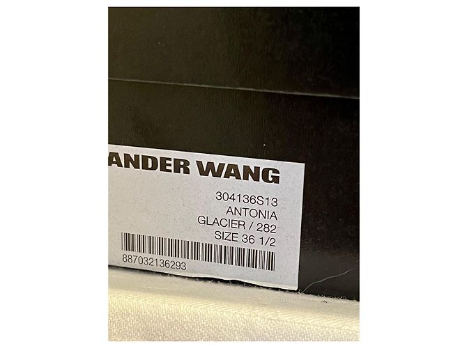 Alexander Wang „Antonia“ Gletscherweiß, Ledersandalen mit Python-Effekt - Ansicht 4